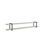 Prateleira Suspensa Multiuso Smart 218CM MDF Suporte Metal Luna com Preto Casa Lar Shop