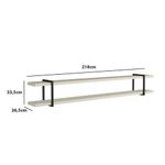 Prateleira Suspensa Multiuso Smart 218CM MDF Suporte Metal Luna com Preto Casa Lar Shop