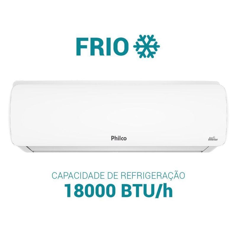 Ar Condicionado Split Inverter Philco com WiFi 18000 BTUs Frio 220V PAC18FTW
