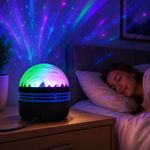 Luminária Projetor Galáxia LED RGB USB com Controle Remoto Abajur Infantil Noturno Yeet