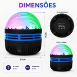 Luminária Projetor Galáxia LED RGB USB com Controle Remoto Abajur Infantil Noturno Yeet