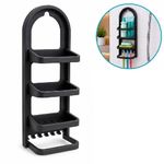Porta Shampoo Prateleira de Parede para Banheiro Porta Shampoo Prateleira de Plástico Nitron Preto