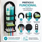 Porta Shampoo Prateleira de Parede para Banheiro Porta Shampoo Prateleira de Plástico Nitron Preto