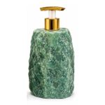 Kit Dispenser Sabonete Liquido e Difusor Essencias Pedra Natural Exotica Quartzo Verde
