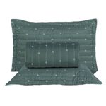 Kit Cobre Leito Rubine King Micropercal 400 Fios 3 Peças Verde Casa Scarpa