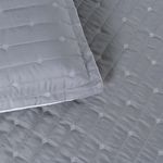 Kit Cobre Leito Rubine Casal Micropercal 400 Fios 3 Peças Cinza Casa Scarpa