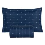 Kit Cobre Leito Rubine Solteiro Micropercal 400 Fios 100% Poliéster Liso Azul Marinho Casa Scarpa 2
