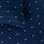 Kit Cobre Leito Rubine Solteiro Micropercal 400 Fios 100% Poliéster Liso Azul Marinho Casa Scarpa 2