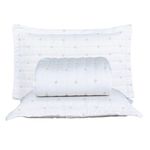 Kit Cobre Leito Rubine Queen 3 Peças Micropercal 400 Fios 100% Poliéster Branco Casa Scarpa