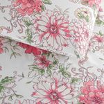 Kit Cobre Leito Laila Solteiro Micropercal 400 Fios 100% Poliéster Floral 2 Casa Scarpa