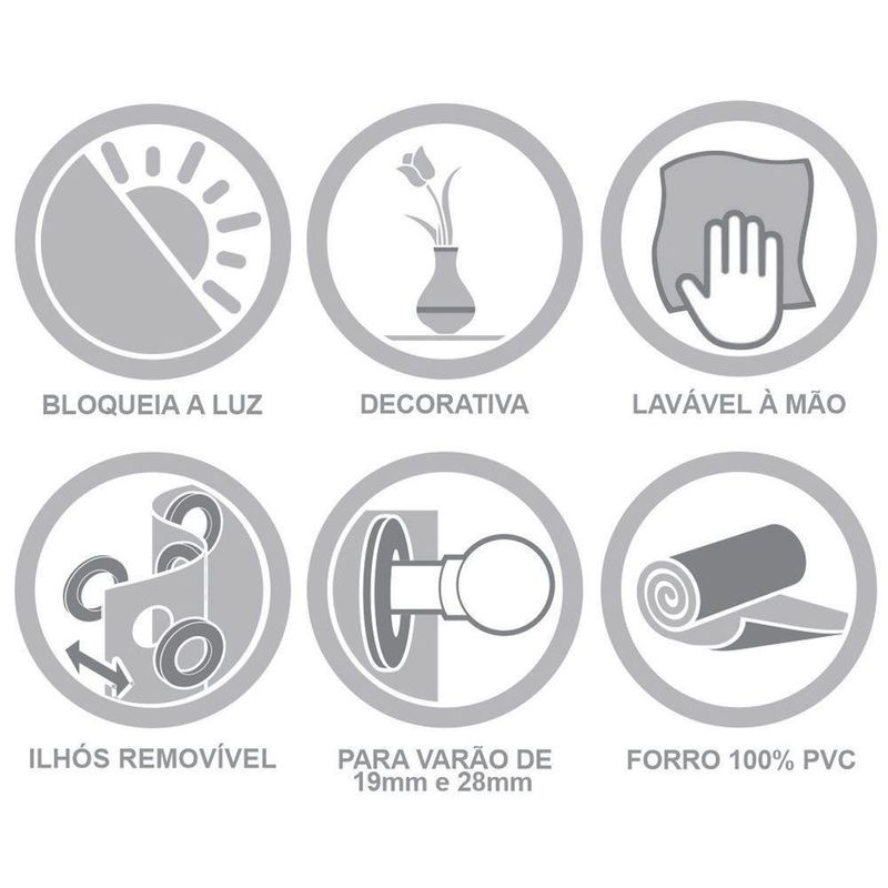 Cortina Daily Blackout PVC Varão 1,5M 2,20MX1,30M Sala Quarto Azul Marinho Casa Scarpa