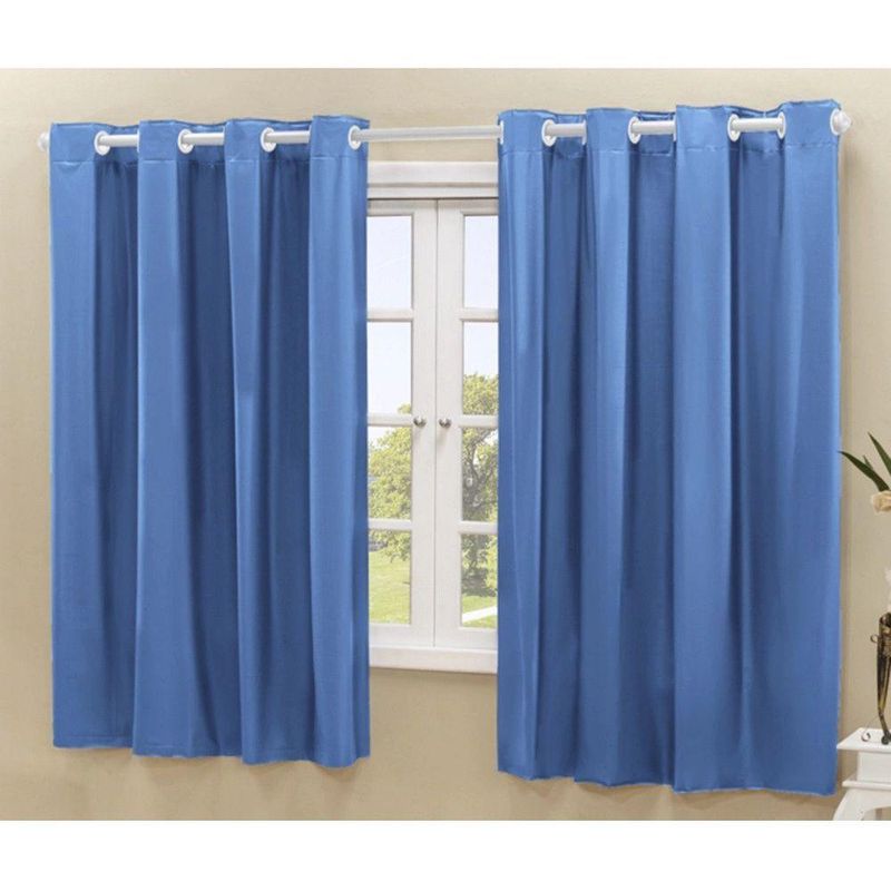 Cortina Daily Blackout Varão 2,80MX1,80M PVC Azul Casa Scarpa