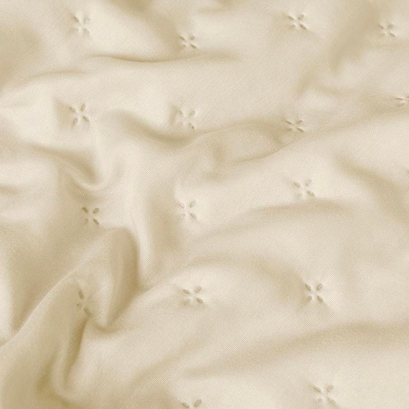 Kit Cobre Leito com Babado Elegance Queen 3 Peças Microfibra 100% Poliéster Creme Casa Scarpa