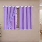 Cortina Daily Blackout Pvc com Voil 2,80mx1,60m Lilás Casa Scarpa