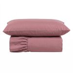 Kit Cobre Leito Turin Solteiro Micropercal 400 Fios 2 Peças Rosê Casa Scarpa