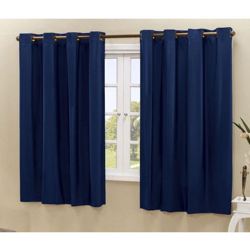 Cortina Daily Blackout Varão 2,80MX1,60M PVC Azul Marinho Casa Scarpa