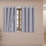 Cortina Daily Blackout Pvc com Voil Varão Sala Quarto Cinza Casa Scarpa