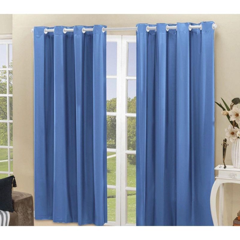 Cortina Daily Blackout Varão 2,80MX2,30M PVC Sala Quarto Azul Casa Scarpa