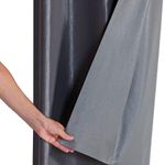 Cortina Daily Blackout Varão 2,20mx1,30m PVC Sala Quarto Prata Casa Scarpa