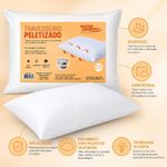 Travesseiro Master Comfort Tradicional Fibra Peletizado Anti Alergico Ergonomico Alto Branco Yeet