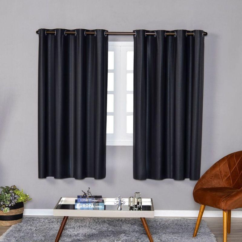 Cortina Blackout para Varão Daily PVC Sala Quarto Prata Casa Scarpa