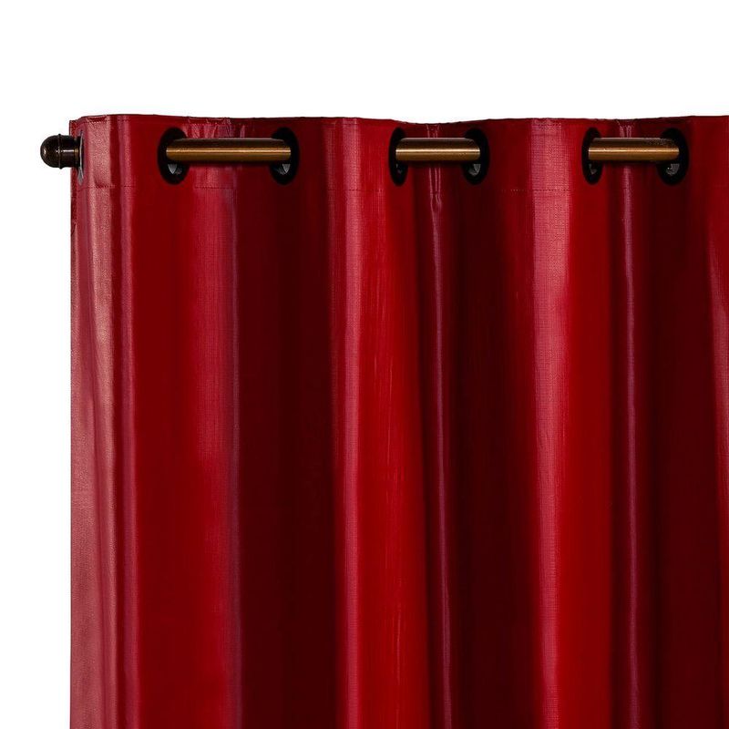 Cortina Daily Blackout Varão 2,80MX1,60M PVC Vermelho Casa Scarpa