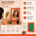 Espelho Retangular No 20 Bancada e Parede Moldura Plástica Moderno Banheiro Maquiagem Barba Salao