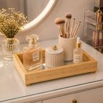 Bandeja Espelhada Decorativa Pequena Organizador Perfumes Madeira Natural Tratada Base Espelhada