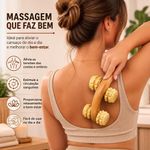Massageador Corporal Manual Yeet Carrinho Bambu Antistress 4 Rodas Madeira