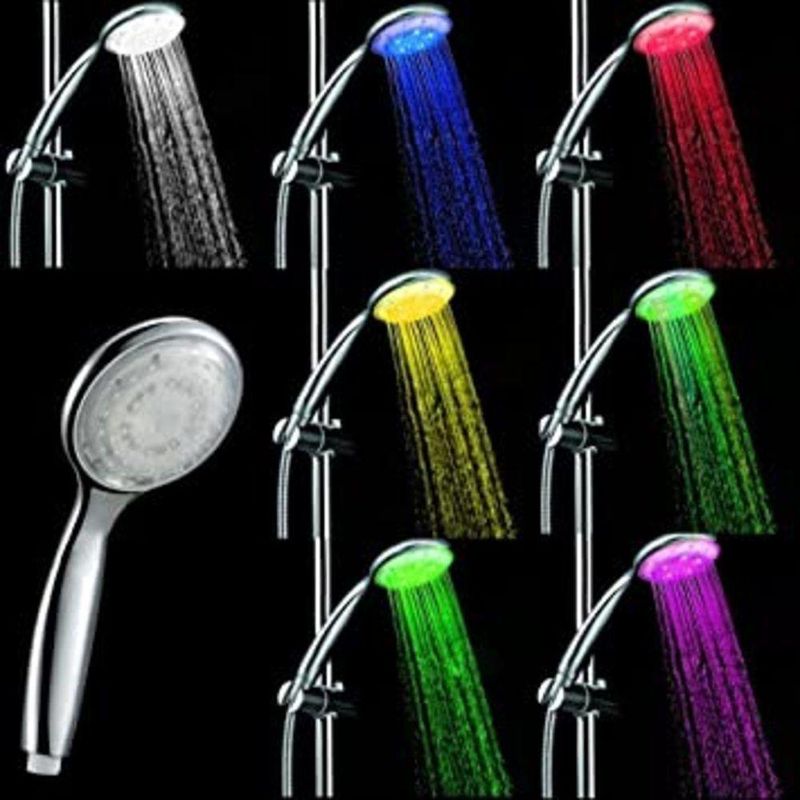 Ducha com LED para Chuveiro Cromoterapia Multi Cores Sensor de Temperatura Kangur