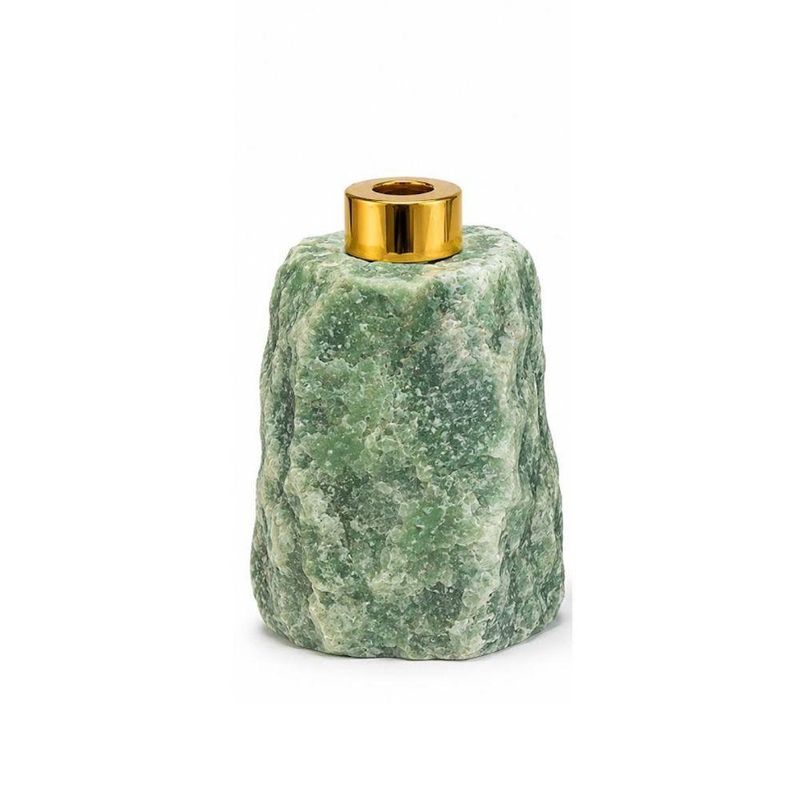 Kit Dispenser Sabonete e Difusor Pedra Natural Exotica Quartzo Verde Exclusivo