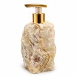 Kit Dispenser para Sabonete Líquido e Difusor de Essências Pedra Natural Exótica Quartzo Laranja
