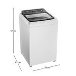 Lavadora de Roupas Consul CWN14AB 14kg Automática Modo Eco Branco 110V