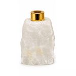 Kit Dispenser para Sabonete Líquido e Difusor de Essências Pedra Natural Exótica Quartzo Branco