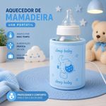 Aquecedor de Mamadeira USB Portátil para Carro Casa Viagem Azul Yeet Único