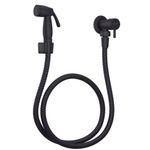 Ducha Higiênica com Derivação 1-4 de Volta Preto Fosco Metal Inoxidável Black Civitt