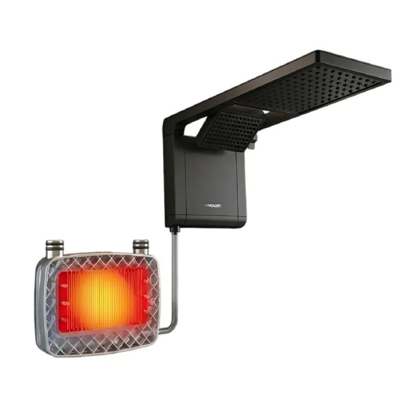 Kit Chuveiro Eletrônico Acqua Duo Ultra 7800W de Parede Preto Fosco Lorenzetti 220V com Resistência