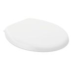 Assento Sanitário Oval para Pneus Plástico Fechamento Suave Branco Celite