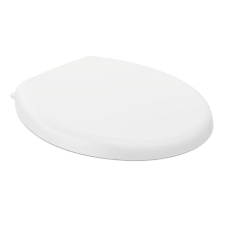Assento Sanitário Oval para Pneus Plástico Fechamento Suave Branco Celite