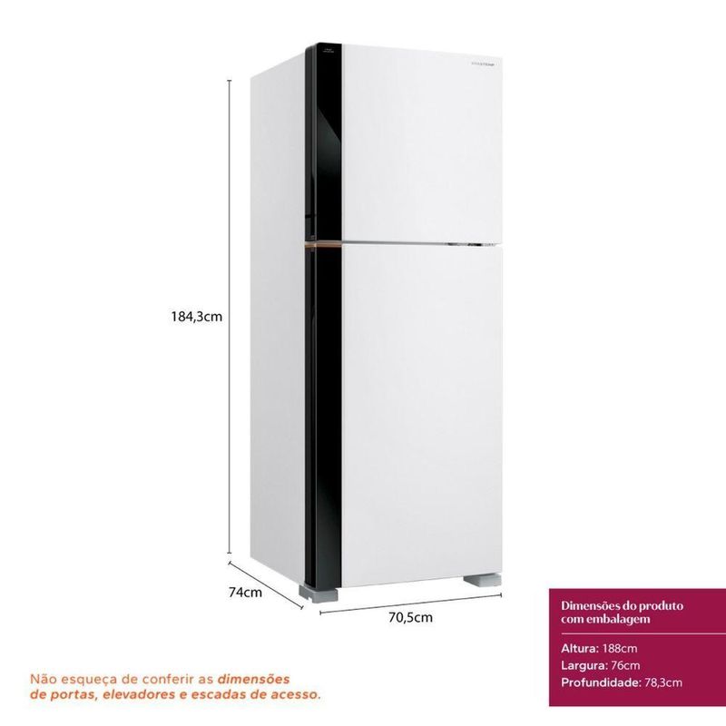 Geladeira Brastemp Duplex Frost Free Inverter 476L Smart Cold BRM60ABXNA Branca Bivolt