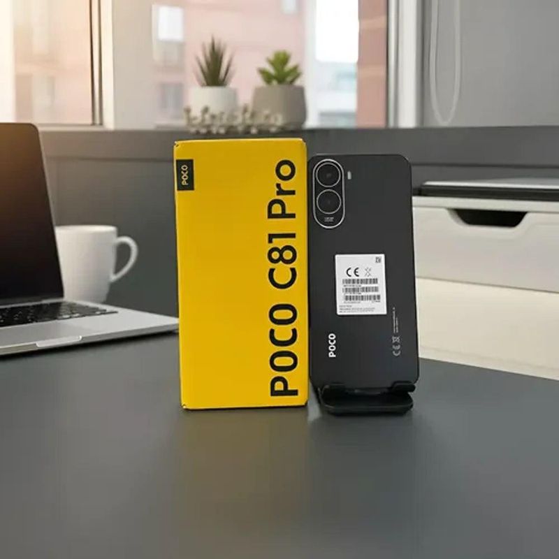 Smartphone Poco C81 Pro 4GB 128GB 13MP Tela 6,9 Polegadas Preto