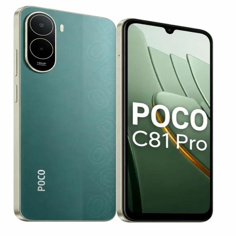 Smartphone Poco C81pro 4GB 128GB Camera 50MP Tela 6,7" Android Bateria 6000mAh Verde