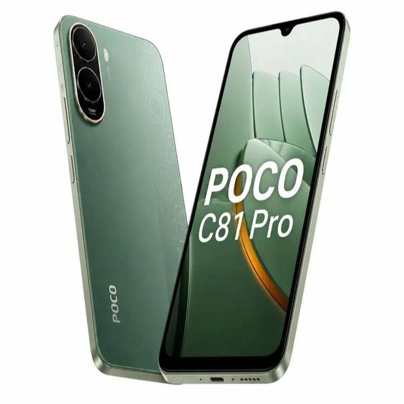 Smartphone Poco C81pro 4GB 128GB Camera 50MP Tela 6,7" Android Bateria 6000mAh Verde