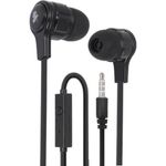 Fone de ouvido 5+ easy flat com microfone preto