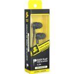 Fone de ouvido 5+ easy flat com microfone preto