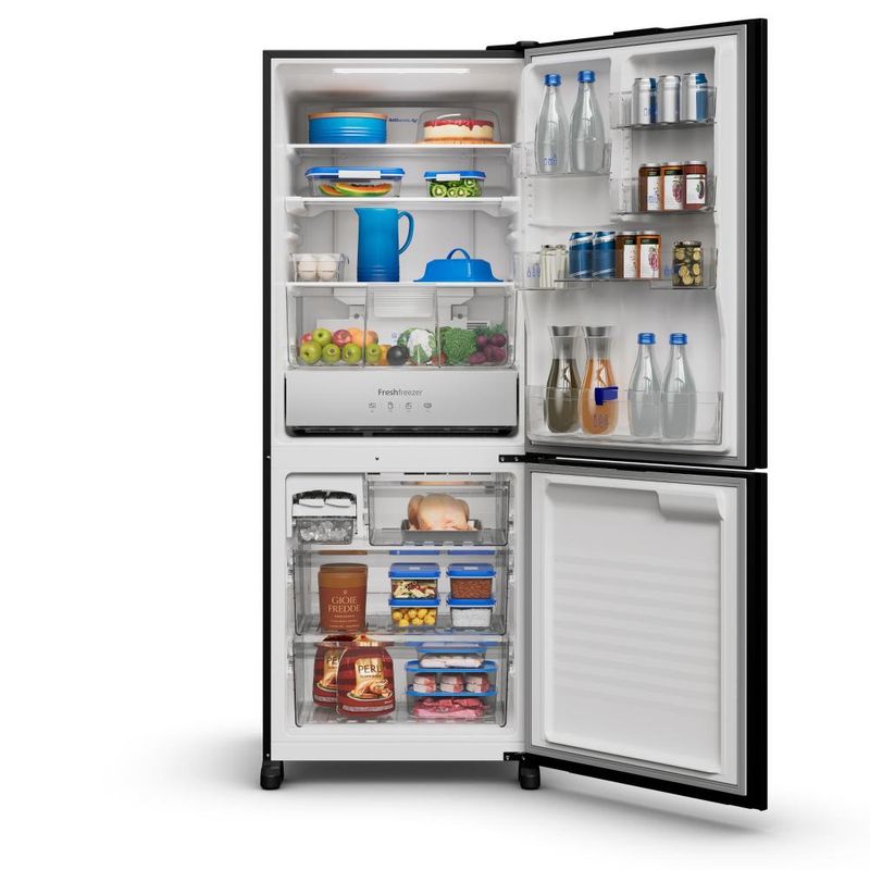 Geladeira panasonic nr-bb65gv7b frost free bottom freezer inverter 467 litros