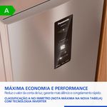 Geladeira panasonic bb64pv 475l frost free inverter bivolt aço escovado