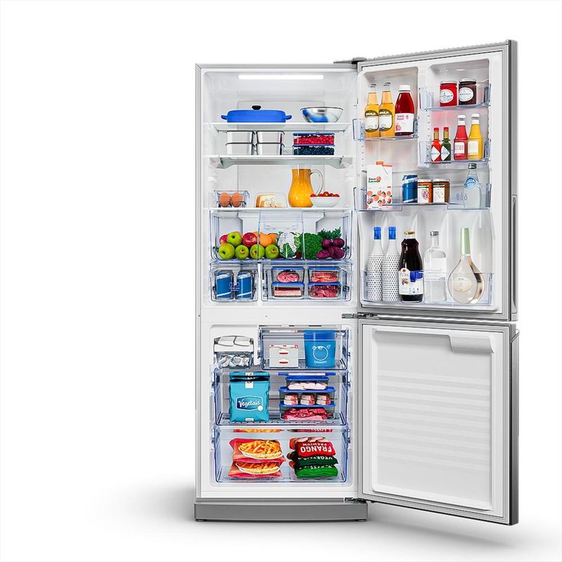 Geladeira panasonic bb64pv 475l frost free inverter bivolt aço escovado