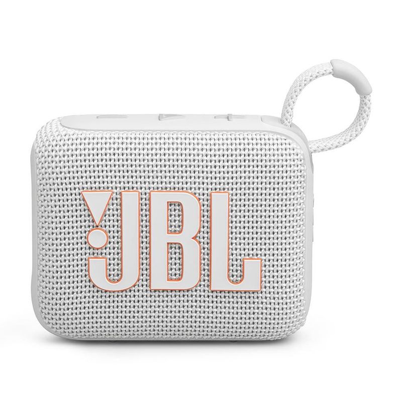 Caixa de som portátil jbl go 4 com 4,2 w rms, bluetooth 53 e resistência à Água ip67 - branca
