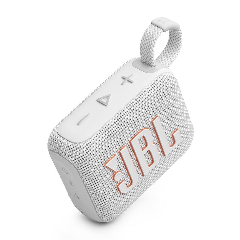 Caixa de som portátil jbl go 4 com 4,2 w rms, bluetooth 53 e resistência à Água ip67 - branca